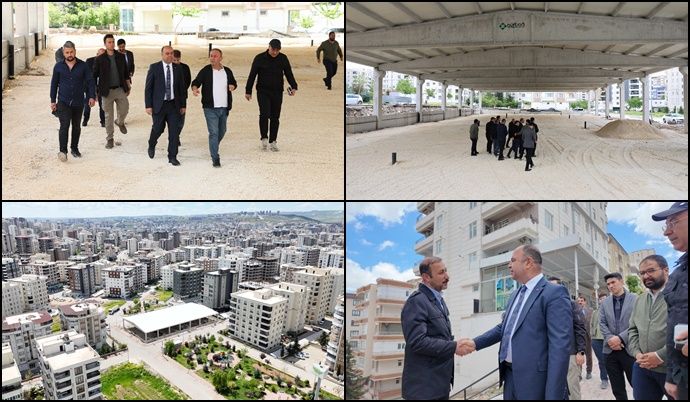 Başkan Nihat Çiftçi, Modern Semt Pazarı Çalışmalarını İnceledi
